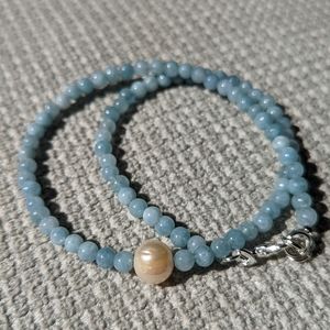 Sterling Silver Aquamarine Choker